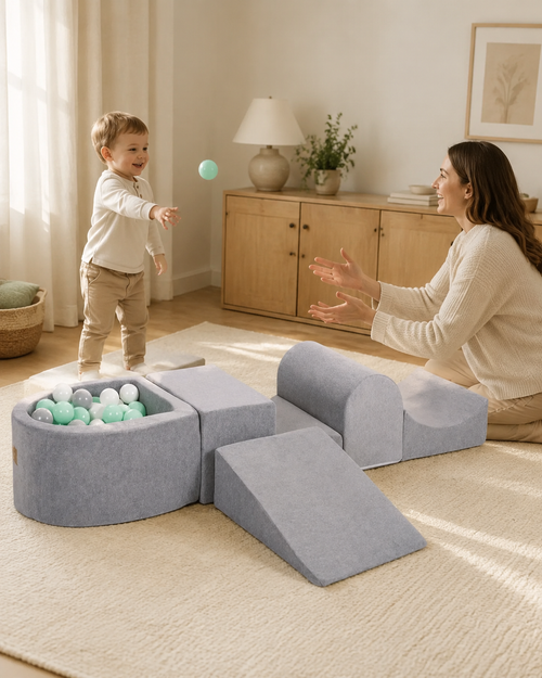 Velvet Playset met Ballenbak – Grijs