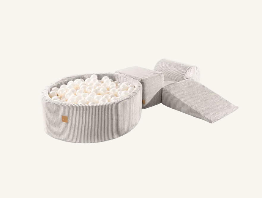 Bouclé Playset met Ballenbak – Wit